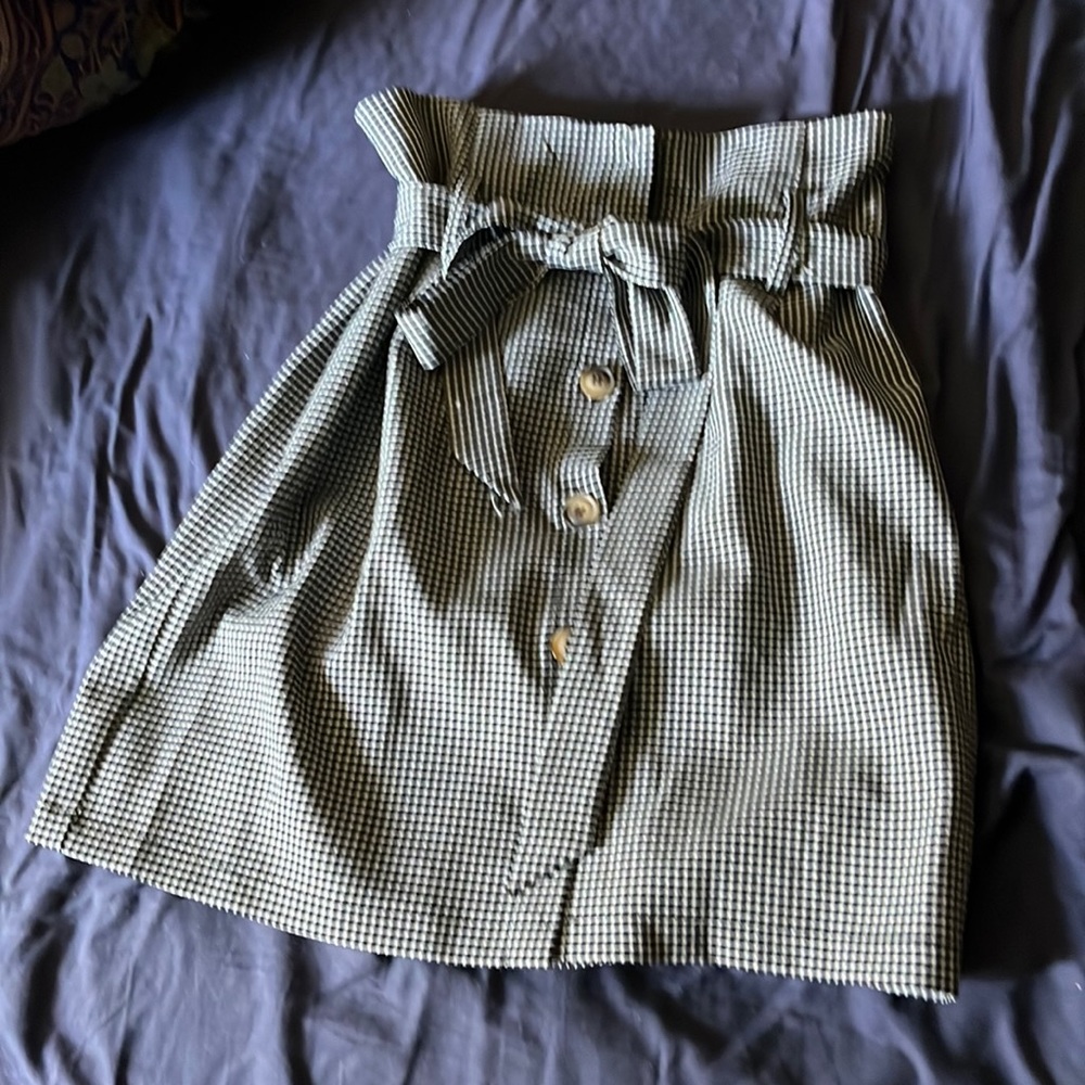 Gingham stretchy skirt